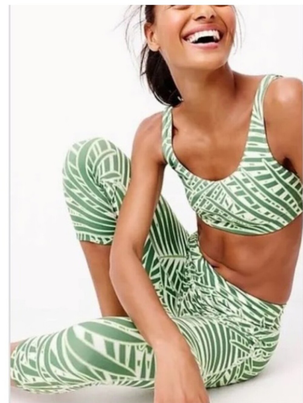 NWT New Balance X J. Crew Palm-Print Ladies Leggings